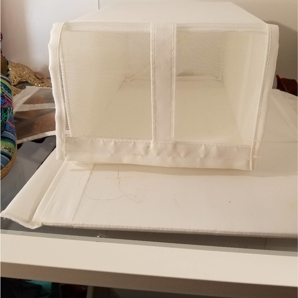 Cloth shoebox container    white